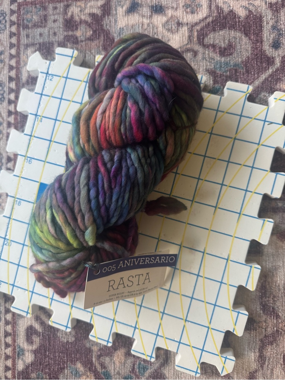 Rasta Hand-Dyed Chunky Yarn - Multicolor - Aniversario